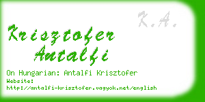 krisztofer antalfi business card